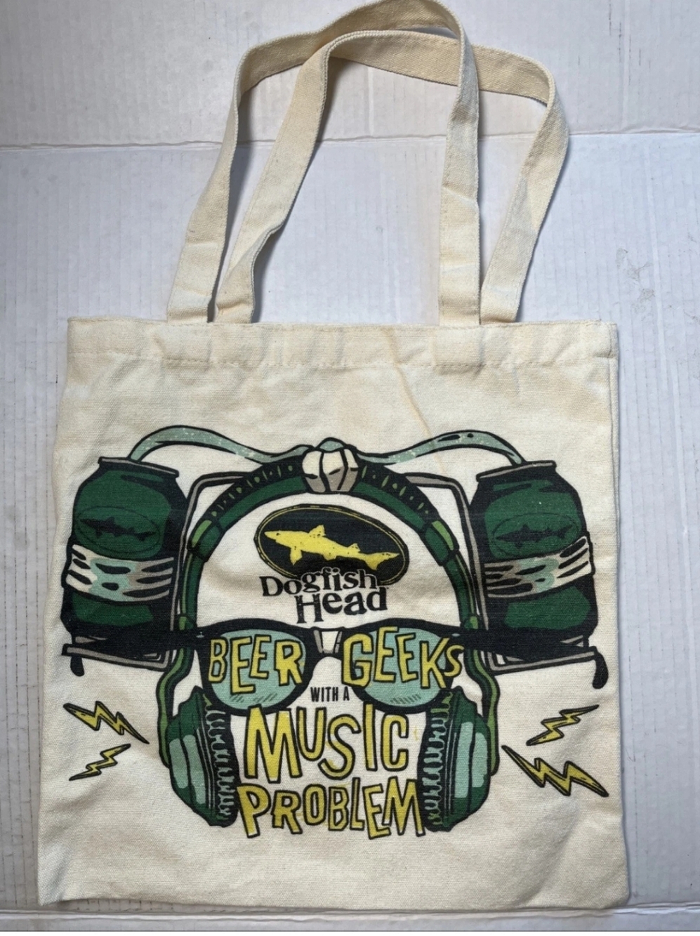 Dogfish Head Beer Geeks With a Music Problem Canvas Tote Brewery Merch